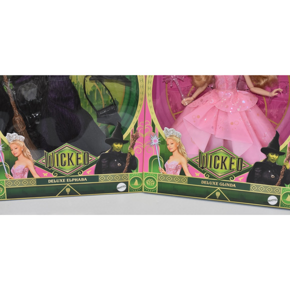 Mattel Wicked Movie Glinda & Elphaba Deluxe Dolls MISPRINT URL ERROR BUNDLE SET - Picture 3 of 14